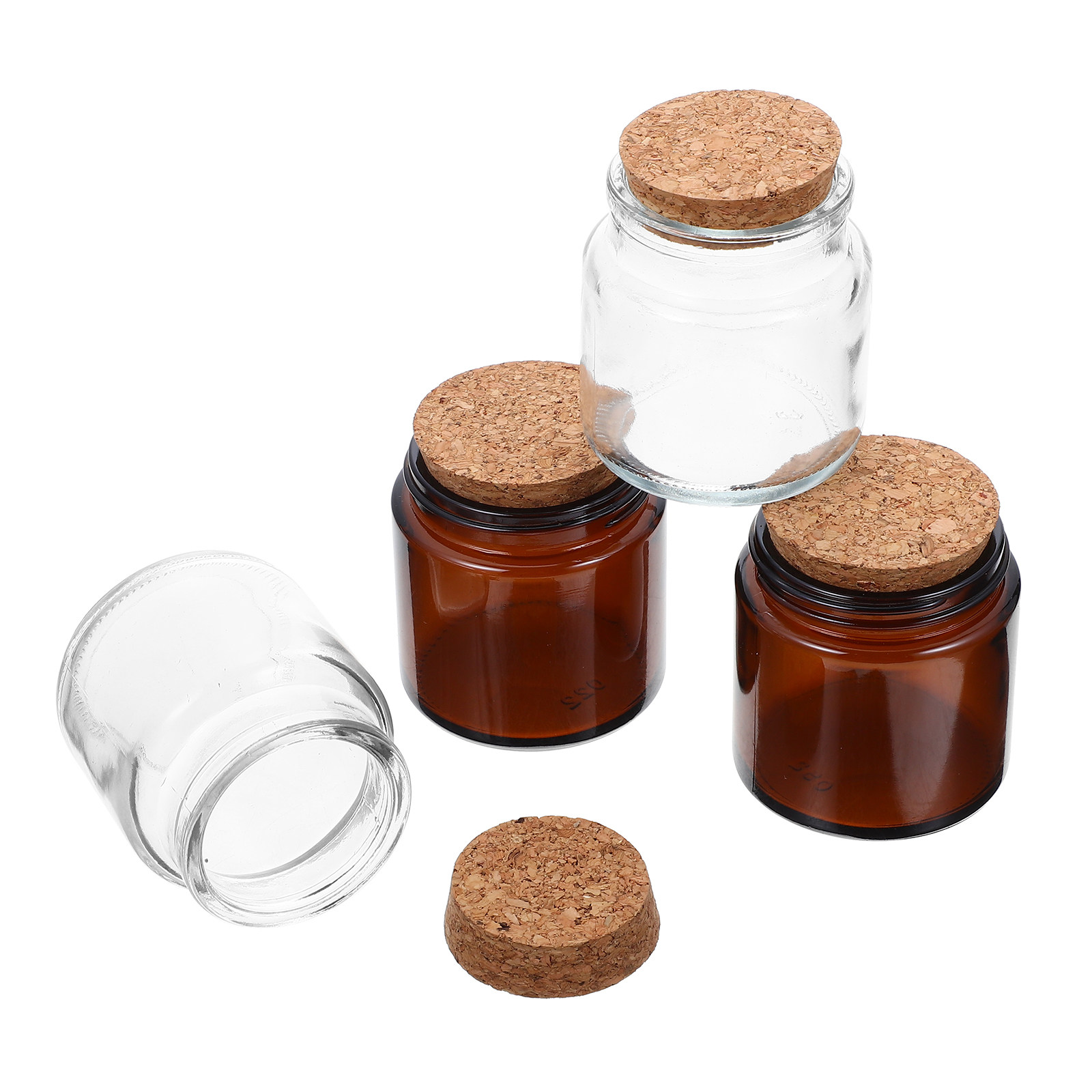 Candle Making Jars With Lids - 4 potes de vidro espesso com